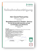 Zertifikat Herr Pastuschka